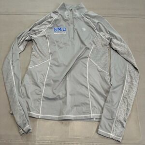 Ariat Tek Equestrian 1/4 Active Zip Shirt Horseback Riding Women M Gray Preppy